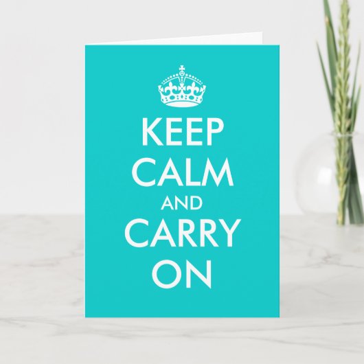 Aangepaste Keep calm and carry on bulk wenskaarten Kaart (Voorkant)