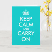Aangepaste Keep calm and carry on bulk wenskaarten Kaart (Gele Bloem)