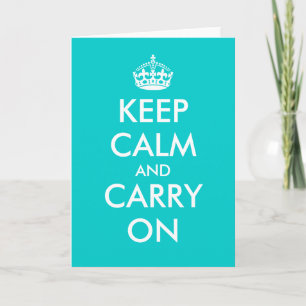 Aangepaste Keep calm and carry on bulk wenskaarten Kaart