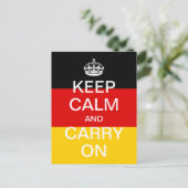 Aangepaste KEEP CALM en CARRY ON - Duitse vlag Briefkaart (Staand voorkant)