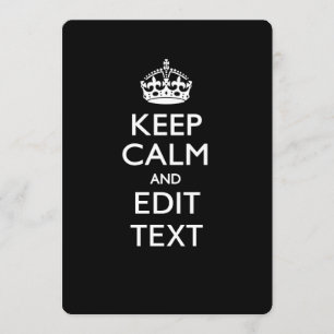 Aangepaste KEEP CALM en geef de Uitnodiging van de