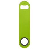 Aangepaste KEEP CALM en geef Tekst op Leeggroen ui Speed Flessenopener (Achterkant)