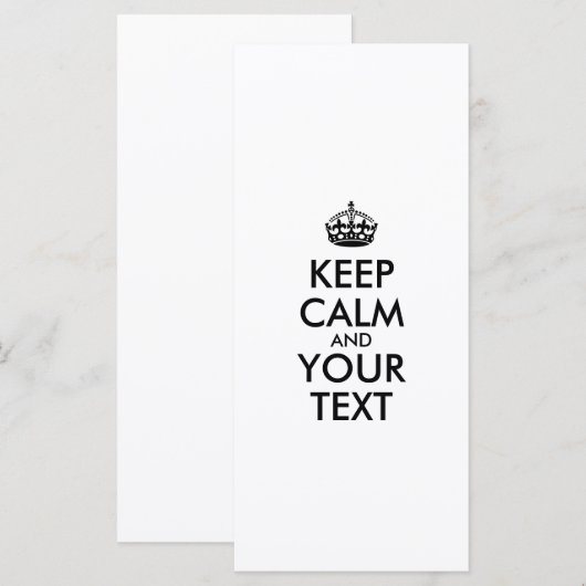 Aangepaste KEEP CALM en JOUW TEKST (Voorkant / Achterkant)