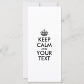 Aangepaste KEEP CALM en JOUW TEKST (Voorkant)