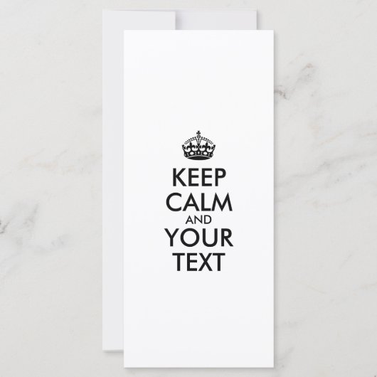 Aangepaste KEEP CALM en JOUW TEKST (Voorkant)