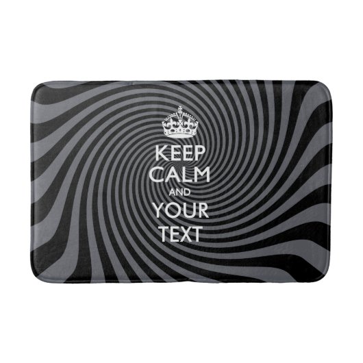 Aangepaste KEEP CALM EN Jouw tekst Badmat (Voorkant)