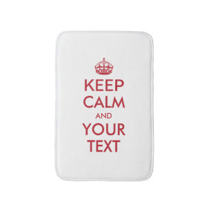 Aangepaste KEEP CALM en JOUW TEKST Badmat