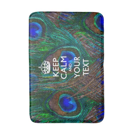 Aangepaste KEEP CALM EN Jouw tekst Badmat (Voorkant Verticaal)