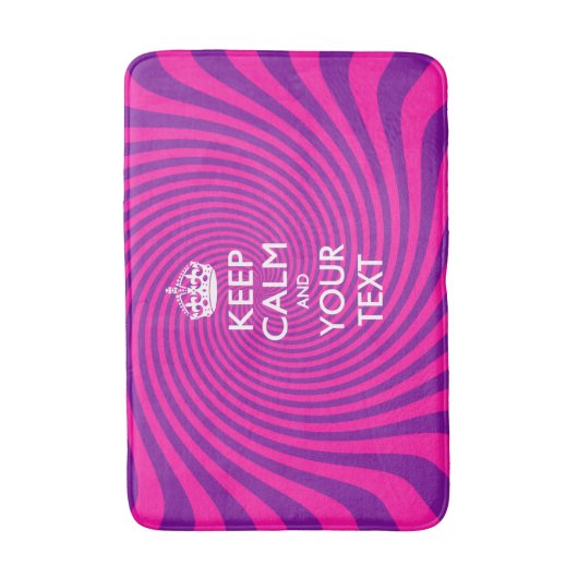 Aangepaste KEEP CALM EN Jouw tekst Badmat (Voorkant Verticaal)