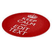 Aangepaste KEEP CALM en Jouw tekst bewerken Snijplank (Hoek)
