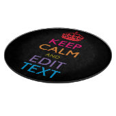 Aangepaste KEEP CALM en Jouw tekst bewerken Snijplank (Hoek)
