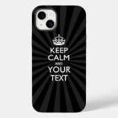 Aangepaste KEEP CALM en jouw tekst bij uitbarsting Case-Mate iPhone Case (Achterkant)