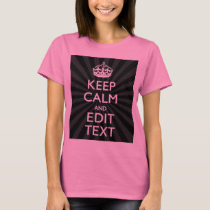 Aangepaste KEEP CALM en jouw tekst bij uitbarsting T-shirt