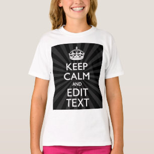 Aangepaste KEEP CALM en jouw tekst bij uitbarsting T-shirt
