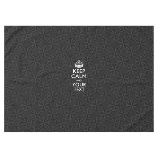 Aangepaste KEEP CALM en jouw tekst bij uitbarsting Tafelkleed (Voorkant (Horizontaal))
