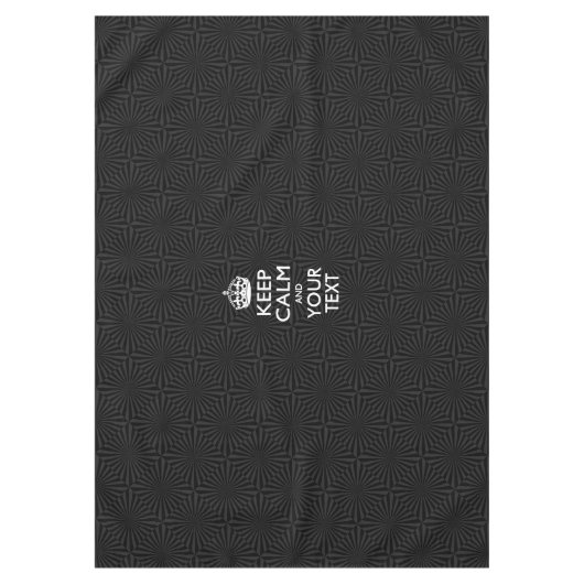 Aangepaste KEEP CALM en jouw tekst bij uitbarsting Tafelkleed (Voorkant)