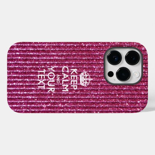Aangepaste KEEP CALM EN Jouw tekst Case-Mate iPhone Case (Achterkant (horizontaal))