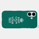 Aangepaste KEEP CALM EN Jouw tekst Case-Mate iPhone Case (Achterkant (horizontaal))