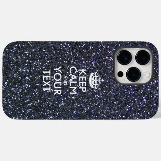 Aangepaste KEEP CALM EN Jouw tekst Case-Mate iPhone Case (Achterkant (horizontaal))
