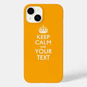 Aangepaste KEEP CALM EN Jouw tekst Case-Mate iPhone 14 Hoesje