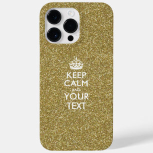 Aangepaste KEEP CALM EN Jouw tekst Case-Mate iPhone 14 Pro Max Hoesje