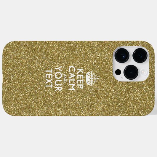 Aangepaste KEEP CALM EN Jouw tekst Case-Mate iPhone Case (Achterkant (horizontaal))