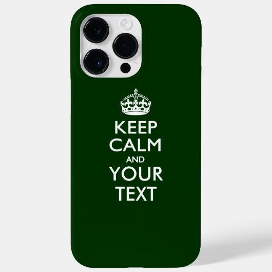 Aangepaste KEEP CALM EN Jouw tekst Case-Mate iPhone Case (Achterkant)