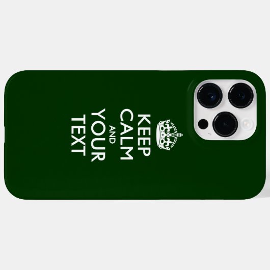 Aangepaste KEEP CALM EN Jouw tekst Case-Mate iPhone Case (Achterkant (horizontaal))