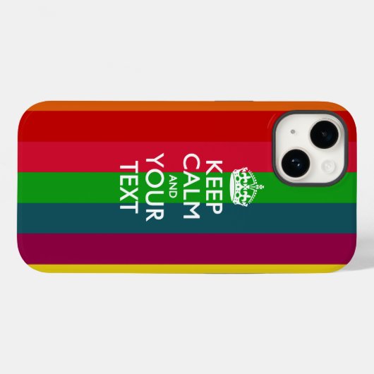 Aangepaste KEEP CALM EN Jouw tekst Case-Mate iPhone Case (Achterkant (horizontaal))