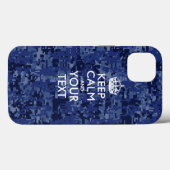 Aangepaste KEEP CALM EN Jouw tekst Case-Mate iPhone Case (Achterkant (horizontaal))