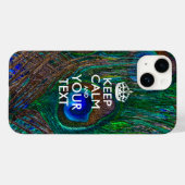 Aangepaste KEEP CALM EN Jouw tekst Case-Mate iPhone Case (Achterkant (horizontaal))