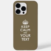 Aangepaste KEEP CALM EN Jouw tekst Case-Mate iPhone Case (Achterkant)