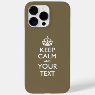 Aangepaste KEEP CALM EN Jouw tekst Case-Mate iPhone 14 Pro Max Hoesje