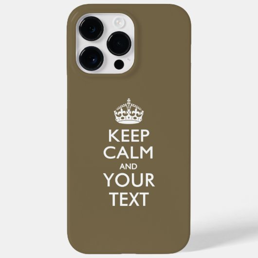 Aangepaste KEEP CALM EN Jouw tekst Case-Mate iPhone Case (Achterkant)