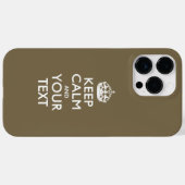 Aangepaste KEEP CALM EN Jouw tekst Case-Mate iPhone Case (Achterkant (horizontaal))