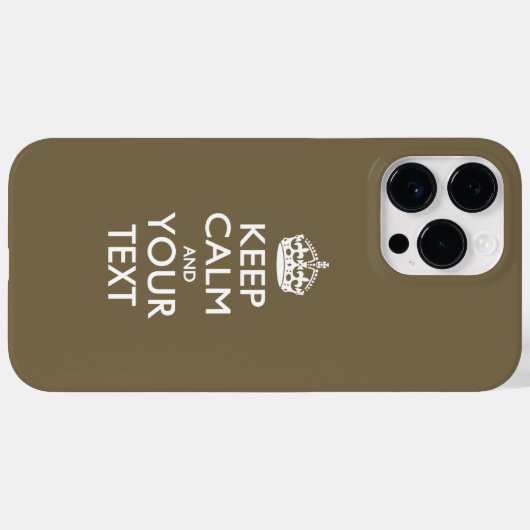 Aangepaste KEEP CALM EN Jouw tekst Case-Mate iPhone Case (Achterkant (horizontaal))