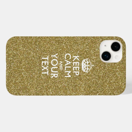 Aangepaste KEEP CALM EN Jouw tekst Case-Mate iPhone Case (Achterkant (horizontaal))