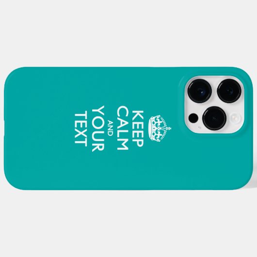 Aangepaste KEEP CALM EN Jouw tekst Case-Mate iPhone Case (Achterkant (horizontaal))