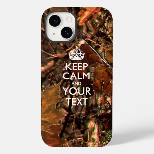 Aangepaste KEEP CALM EN Jouw tekst Case-Mate iPhone Case (Achterkant)
