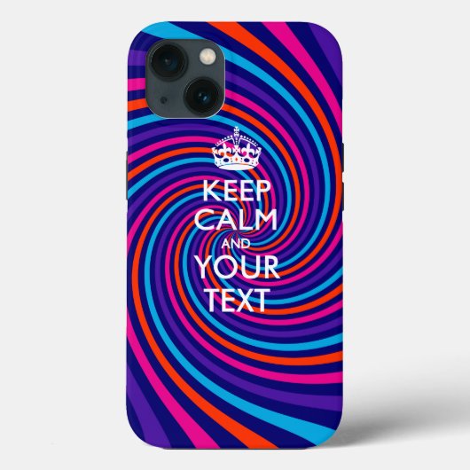 Aangepaste KEEP CALM EN Jouw tekst Case-Mate iPhone Case (Achterkant)