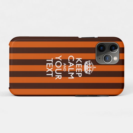 Aangepaste KEEP CALM EN Jouw tekst Case-Mate iPhone Case (Achterkant (horizontaal))