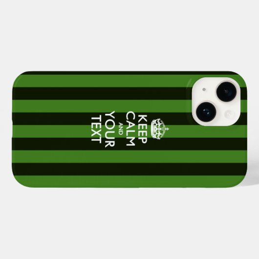 Aangepaste KEEP CALM EN Jouw tekst Case-Mate iPhone Case (Achterkant (horizontaal))