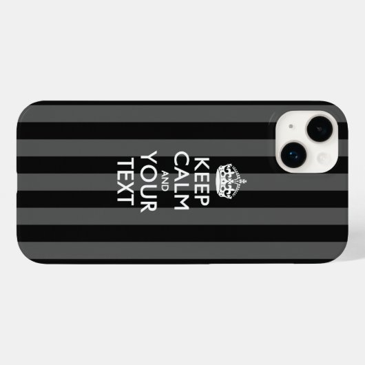 Aangepaste KEEP CALM EN Jouw tekst Case-Mate iPhone Case (Achterkant (horizontaal))