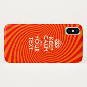 Aangepaste KEEP CALM EN Jouw tekst Case-Mate iPhone Case (Achterkant (horizontaal))