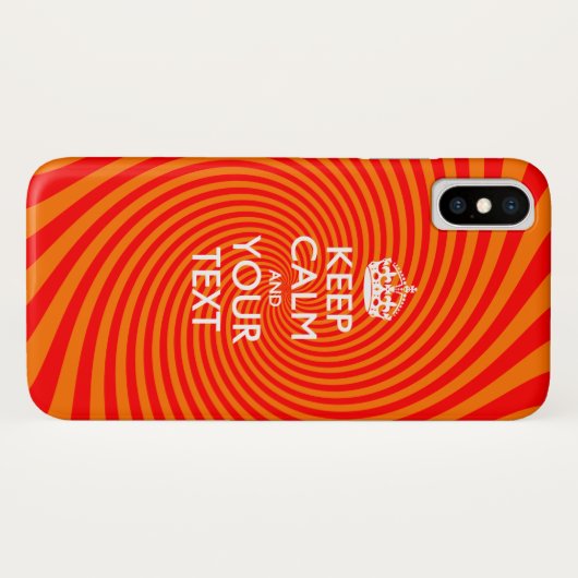 Aangepaste KEEP CALM EN Jouw tekst Case-Mate iPhone Case (Achterkant (horizontaal))