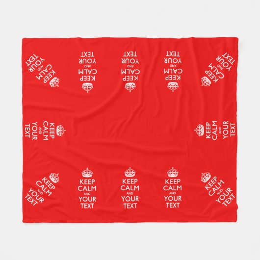 Aangepaste Keep Calm en Jouw tekst Coral Fleece Deken (Voorkant (Horizontaal))