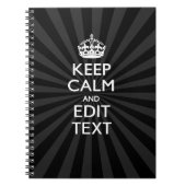 Aangepaste KEEP CALM en jouw tekst Creative Notitieboek (Voorkant)