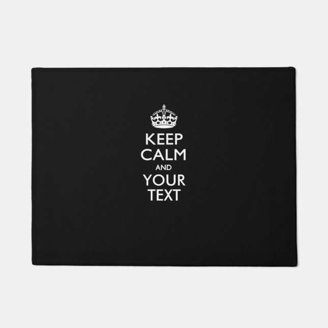 Aangepaste KEEP CALM en Jouw tekst Deurmat (Voorkant)
