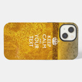 Aangepaste KEEP CALM EN Jouw tekst iPhone Hoesje (Achterkant horizontaal)