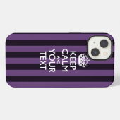 Aangepaste KEEP CALM EN Jouw tekst iPhone Hoesje (Achterkant horizontaal)